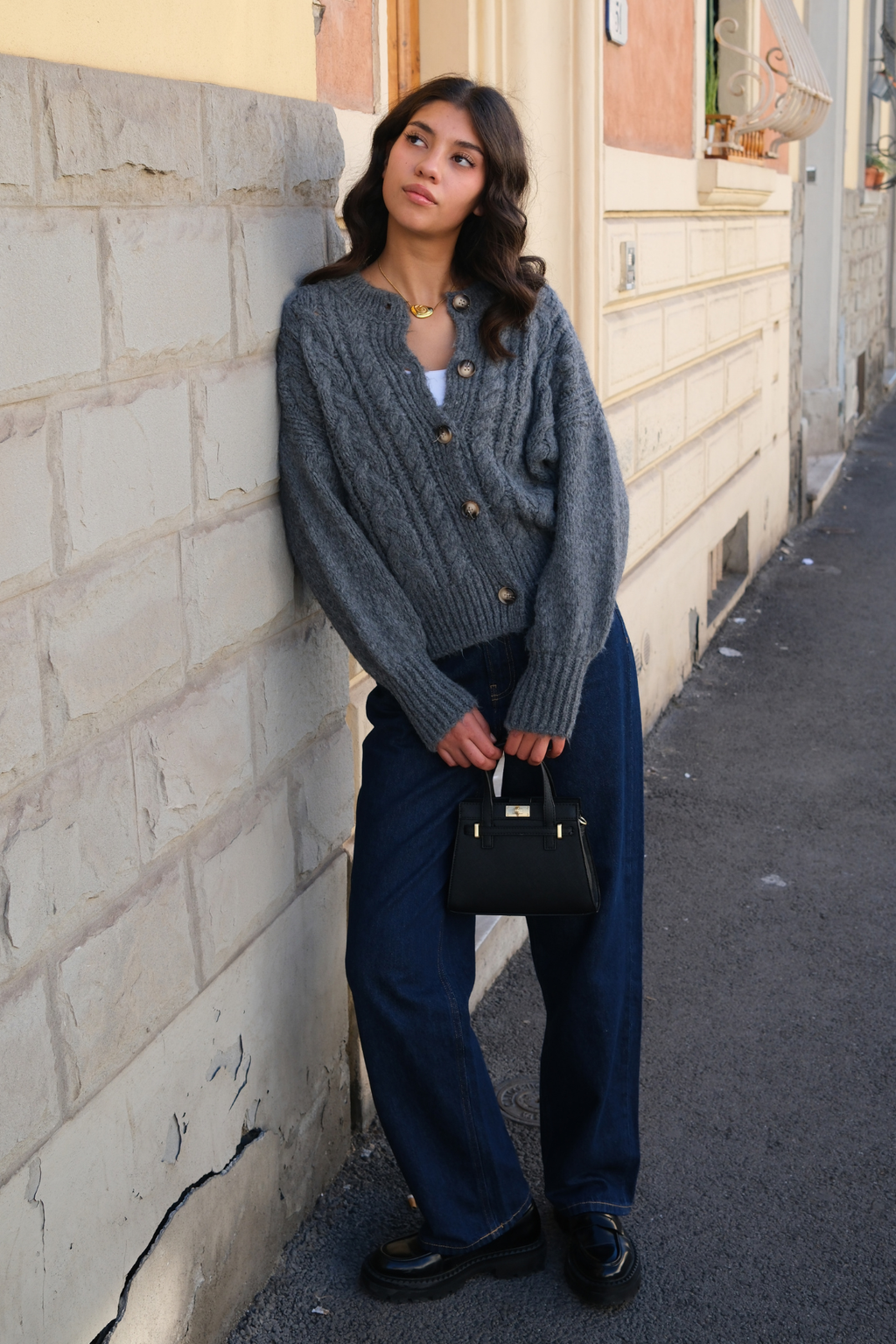 Botton Strick - grau