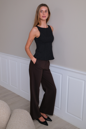 Rosalie Wide Pants - Braun