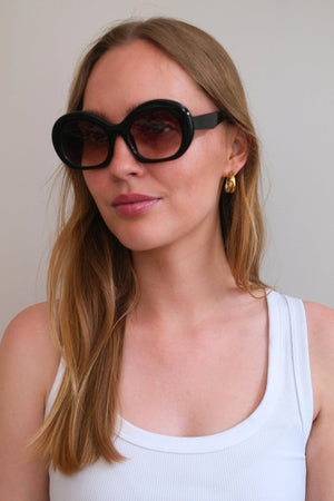 Sara Sonnenbrille - Schwarz/Braun
