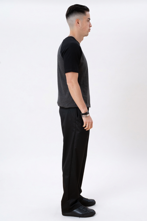 Basic Raglan T-Shirt-Schwarz-Darkgrau