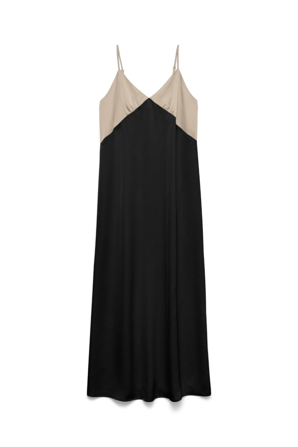 Joy Singlet Knöchelkleid – Zement Schwarz Kontrast