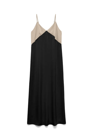 Joy Singlet Knöchelkleid – Zement Schwarz Kontrast