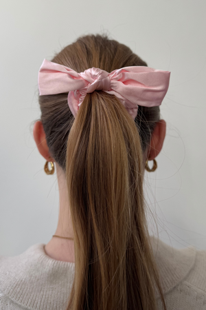 Bow Scrunchie - hellrosa