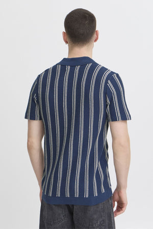 Streifenpullover - Blau