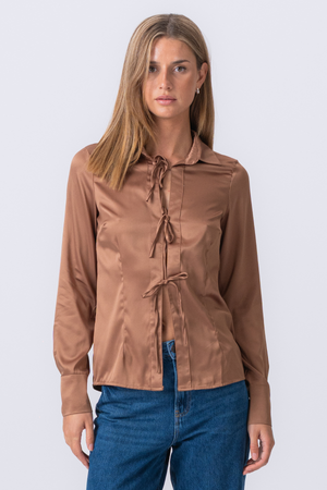 Lucy Tie Shirt - braun
