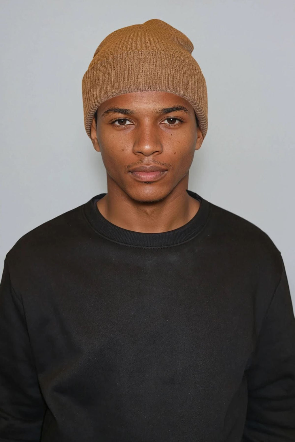 Strickbeanie - Kaffee