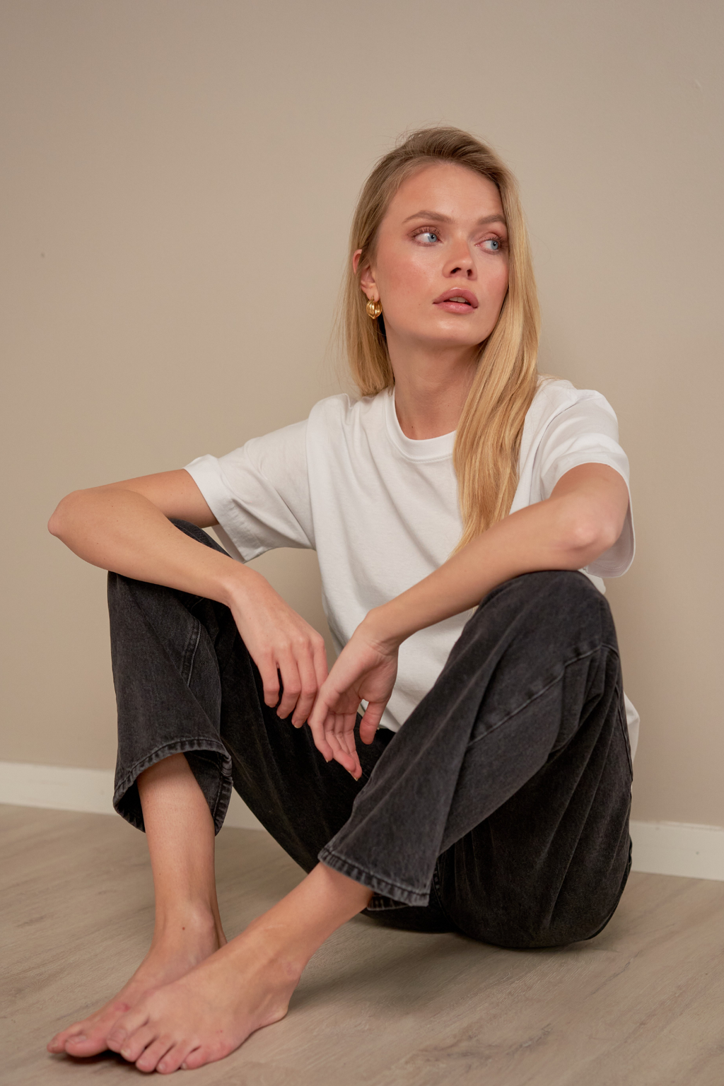 The Original Performance Mom Jeans - Gewaschener schwarzer Denim