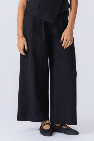 Melissa breit Pants - Schwarz