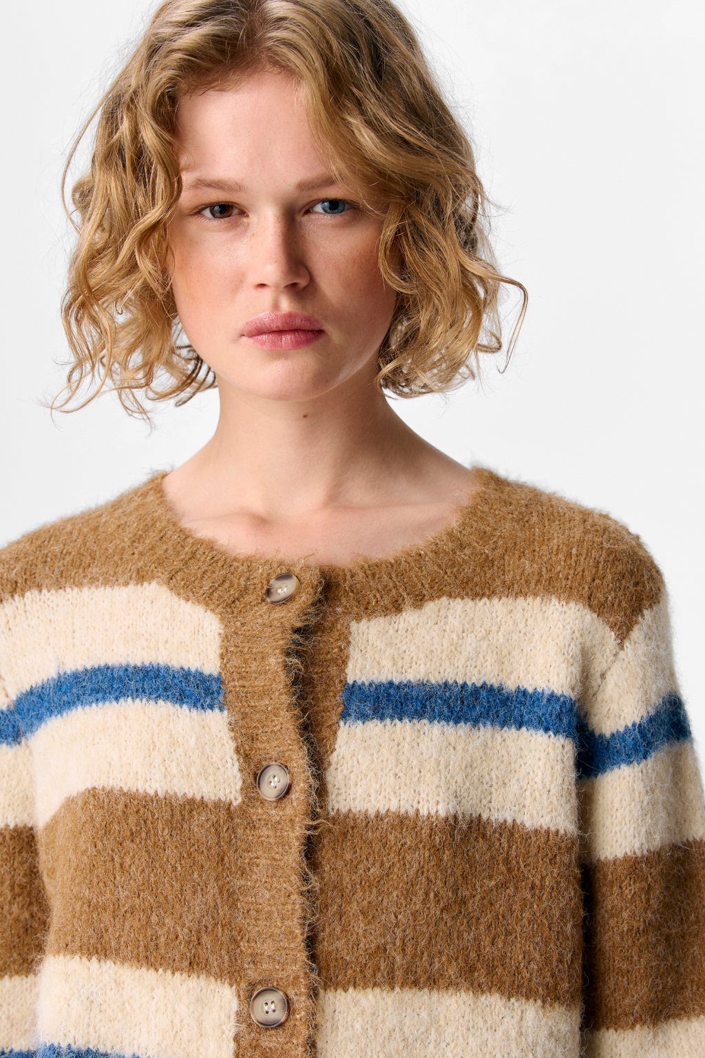 Galia -Strick -Strickjacke - Tannin Melange
