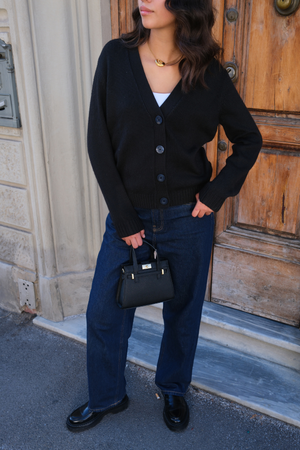 Strickjacke - schwarz