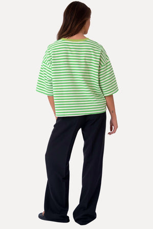 Zoe T-Shirt – Grün/Weiß