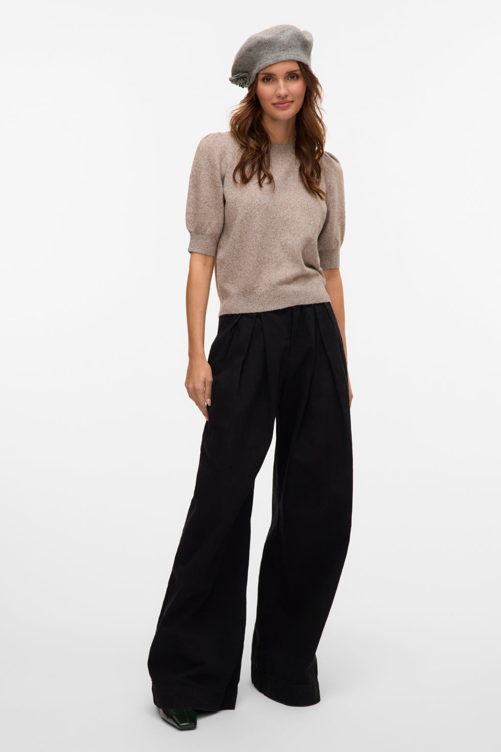 Doffy Pullover mit O-Ausschnitt – Moon Rock Melange