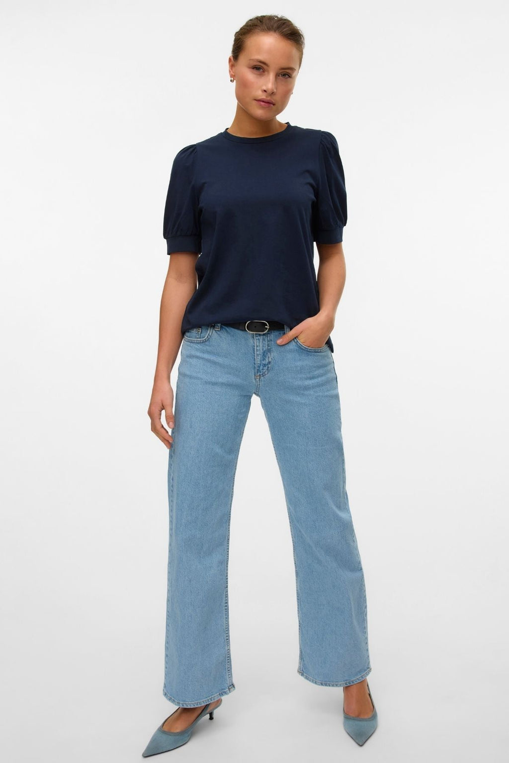 Alexis Low Taille Denim Jeans - Hellblauer Denim