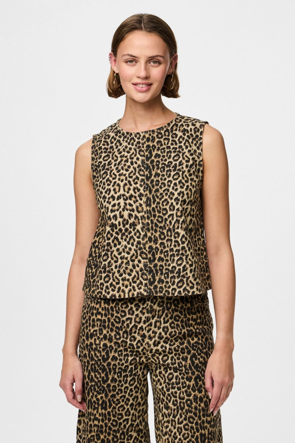 Salume Denim Top - Weißer Pfeffer Leo