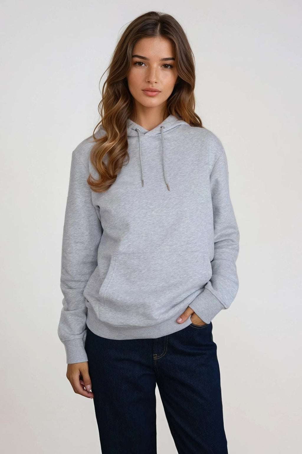 Sweatshirt Hoodie - Asche grau