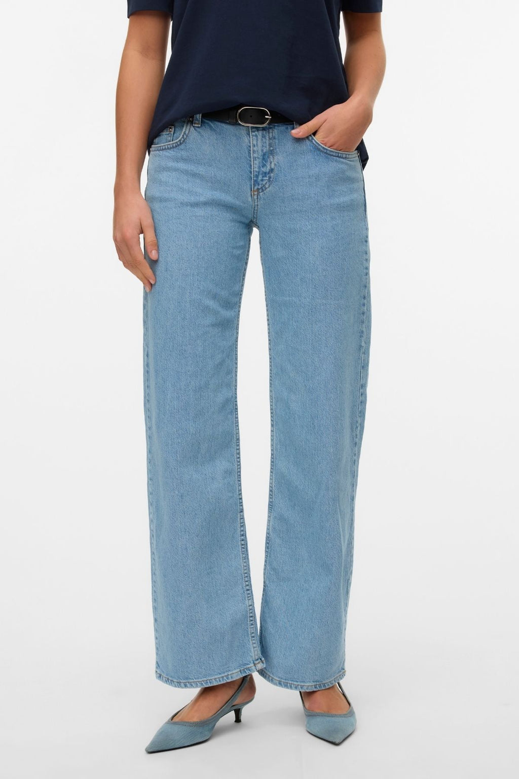 Alexis Low Taille Denim Jeans - Hellblauer Denim