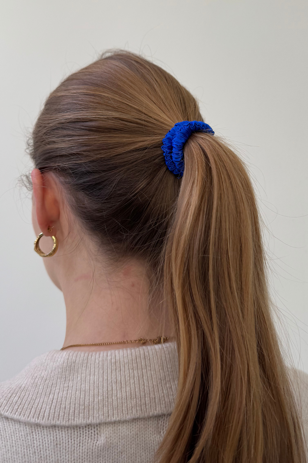 Seiden elastisch - blau