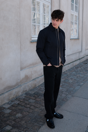 Kurze Jacke mit Reißverschluss – Marineblau