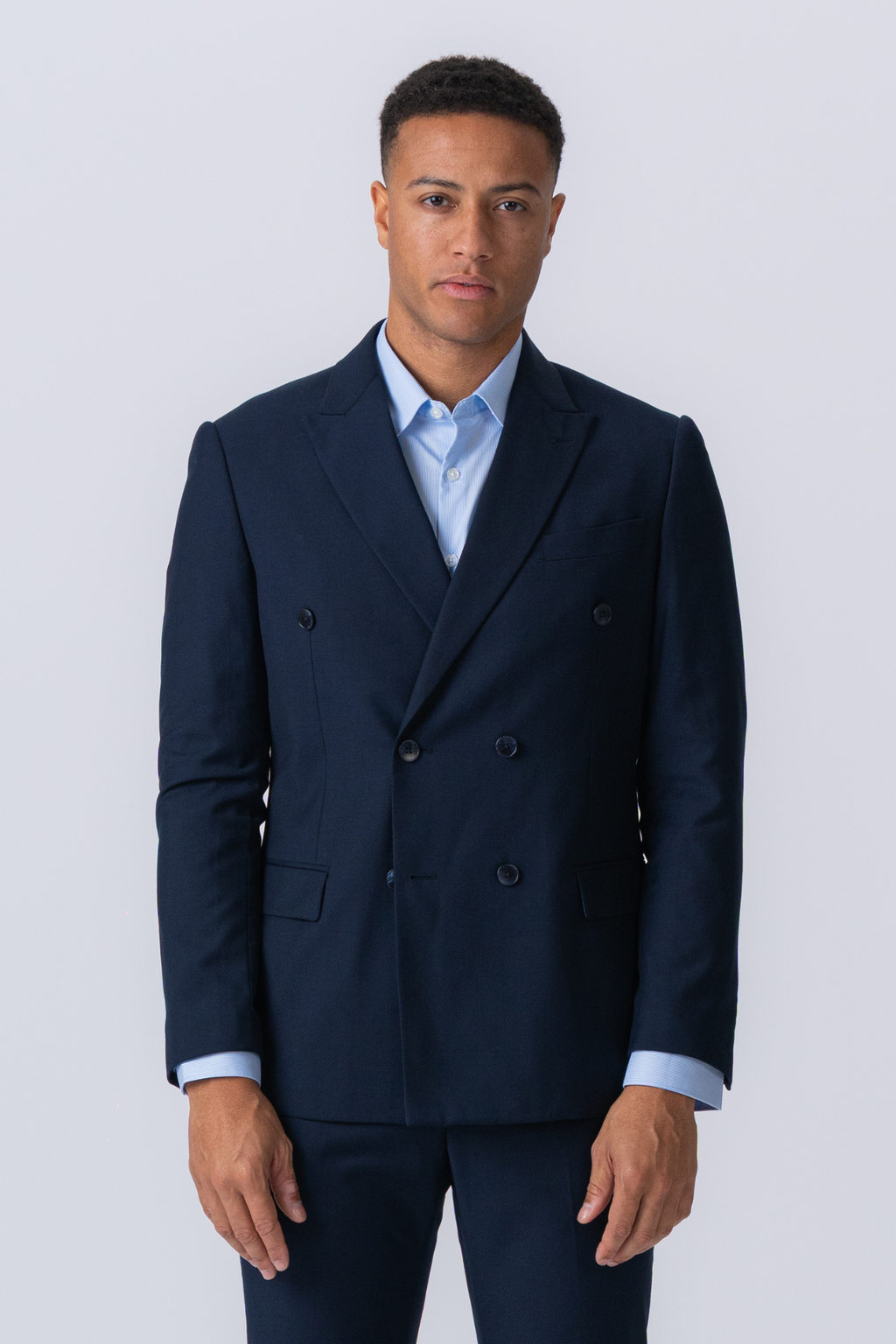 Premium Double Breasted Blazer - Marine