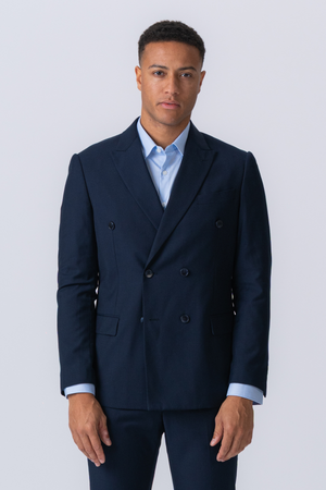 Premium Double Breasted Blazer - Marine