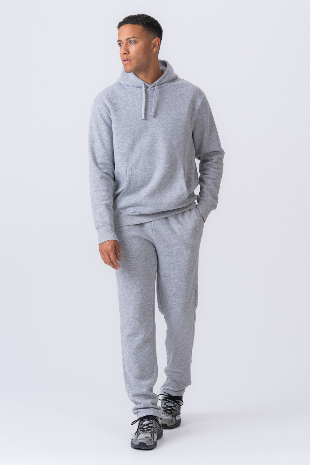 Essential Kapuzenpullover – Grau Melange