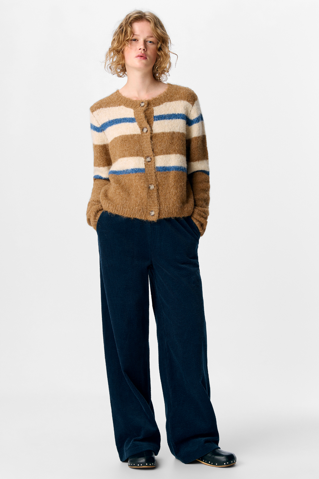 Galia -Strick -Strickjacke - Tannin Melange