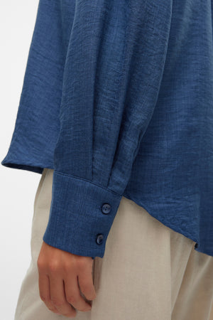 Melaney Queeny Hemd – Dark Denim Melange