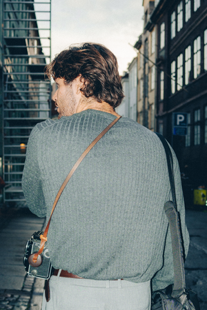 Pullover -Kabel -Strick - Holzkohle Melange