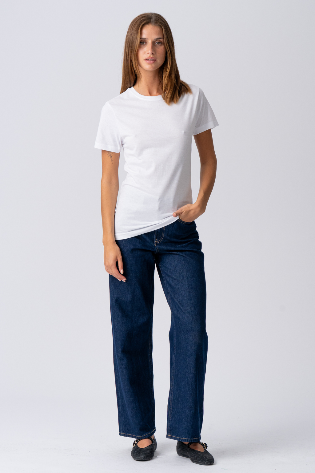 Basic Leichtes T -Shirt - Weiß