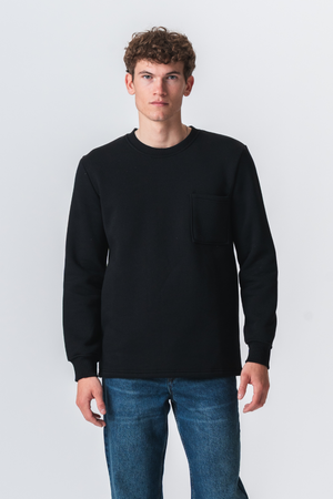 Taschen -Sweatshirt Regular Fit - Schwarz