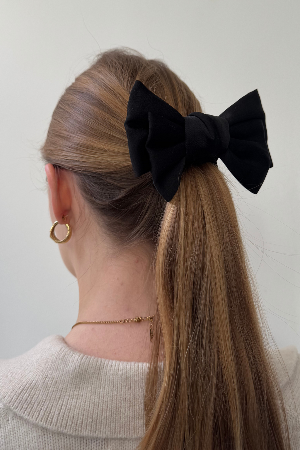 Double Bow Scrunchie - Schwarz