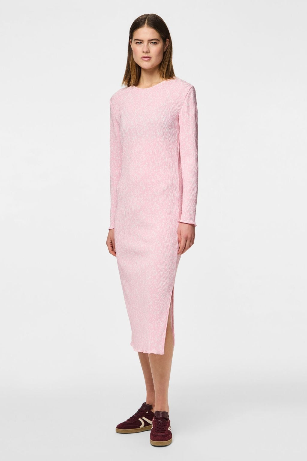 Flora Midi Kleid - Roseate Spoonbill Blume