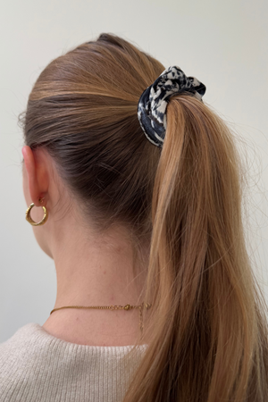 Leopard Scrunchie - Blau