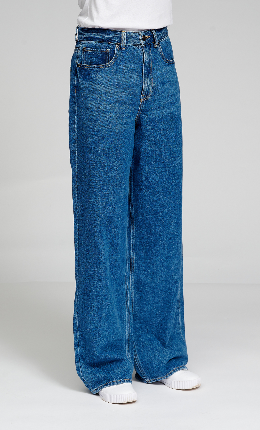 The Original Performance Weite Jeans - Mittelblauer Denim