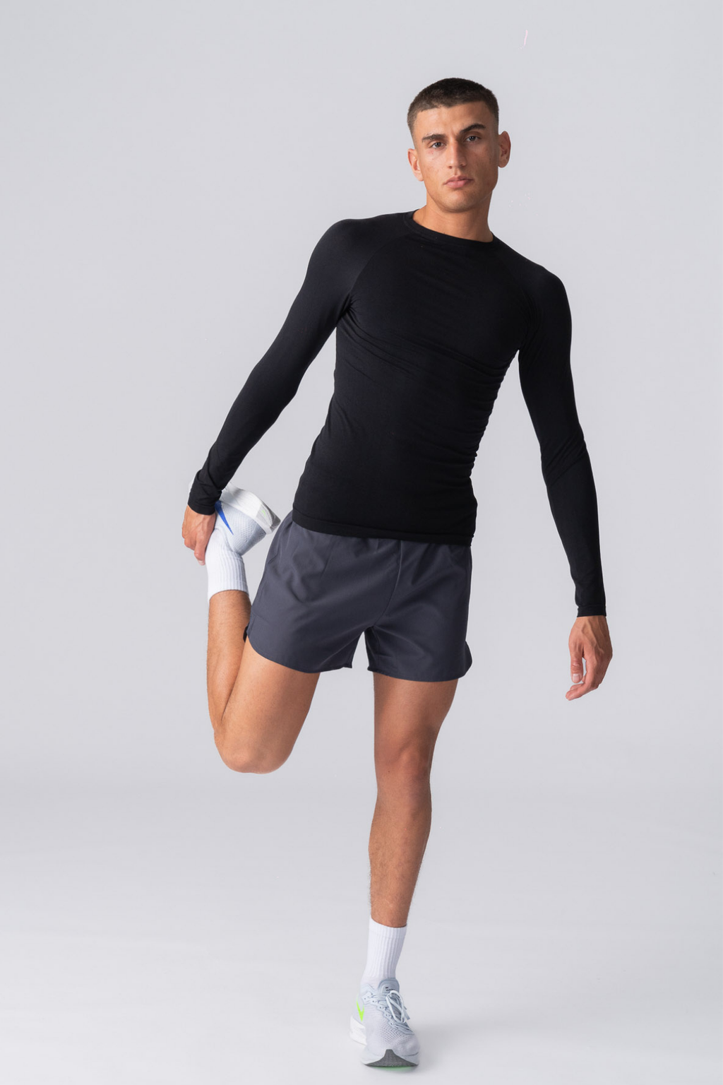 Erstklassiges Langarm T -Shirt - Schwarz