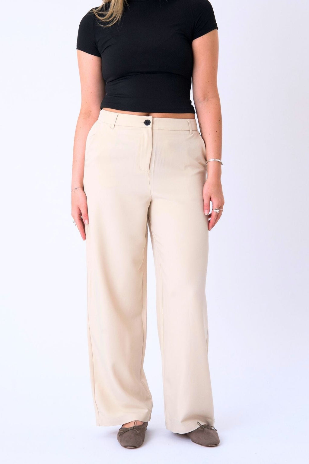 Klassischer Anzug Pants - Beige