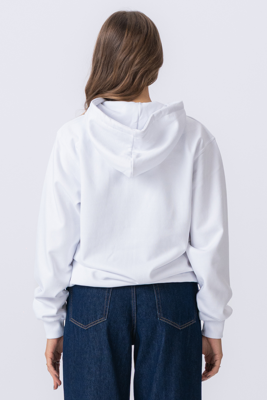 Basic Zip Hoodie - Weiß