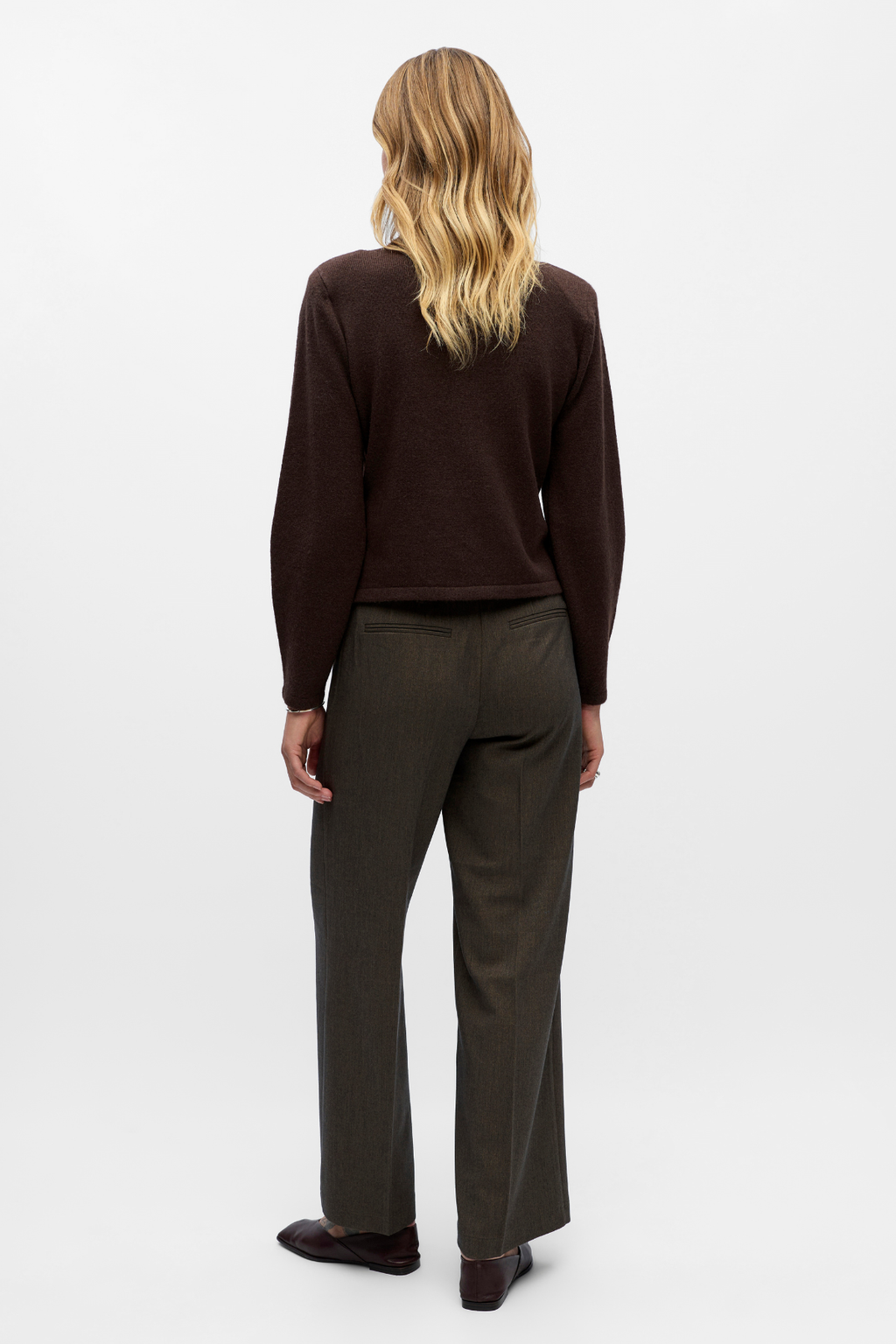 Zari -Strick -Strickjacke - Seehundbrauner Melange