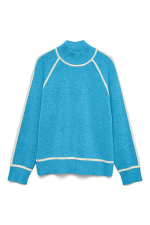 Goldener Highneck-Pullover – Alaskan Blue W. Birch