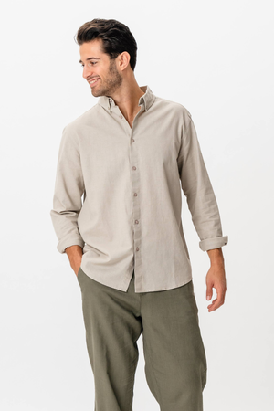 Leinenhemd - Sand