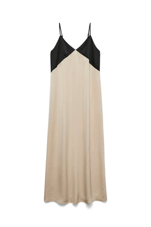 Joy Singlet-Knöchelkleid - Schwarz Zementkontrast