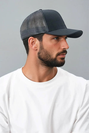 Retro Trucker Cap - Schwarz