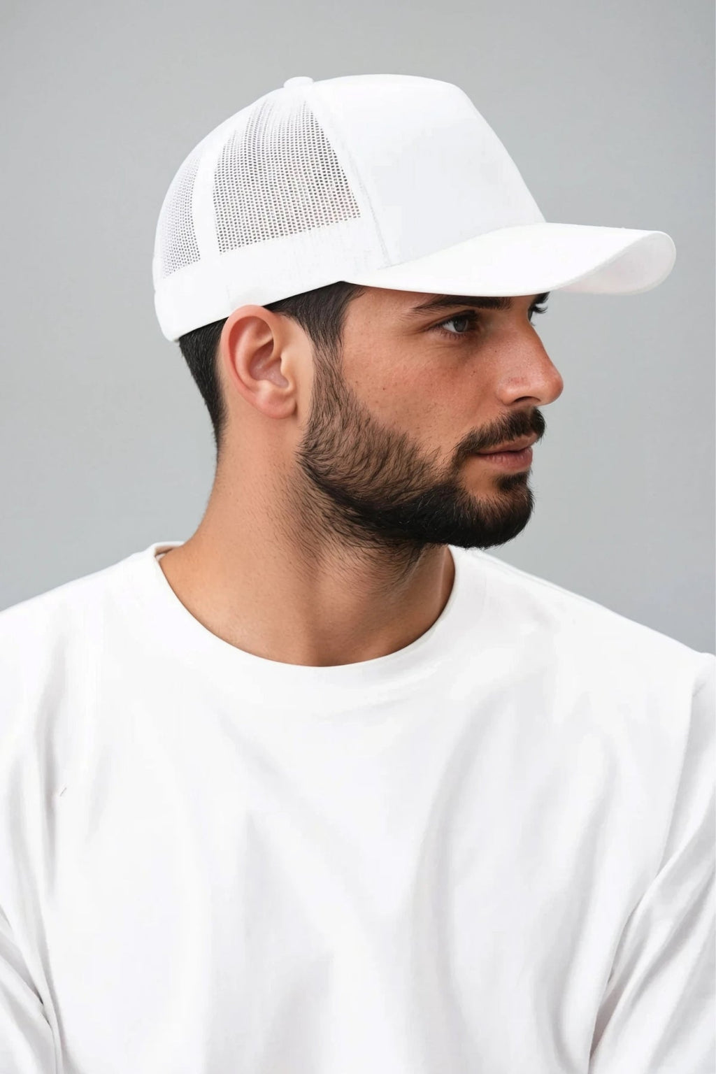Retro Trucker Cap - Weiß
