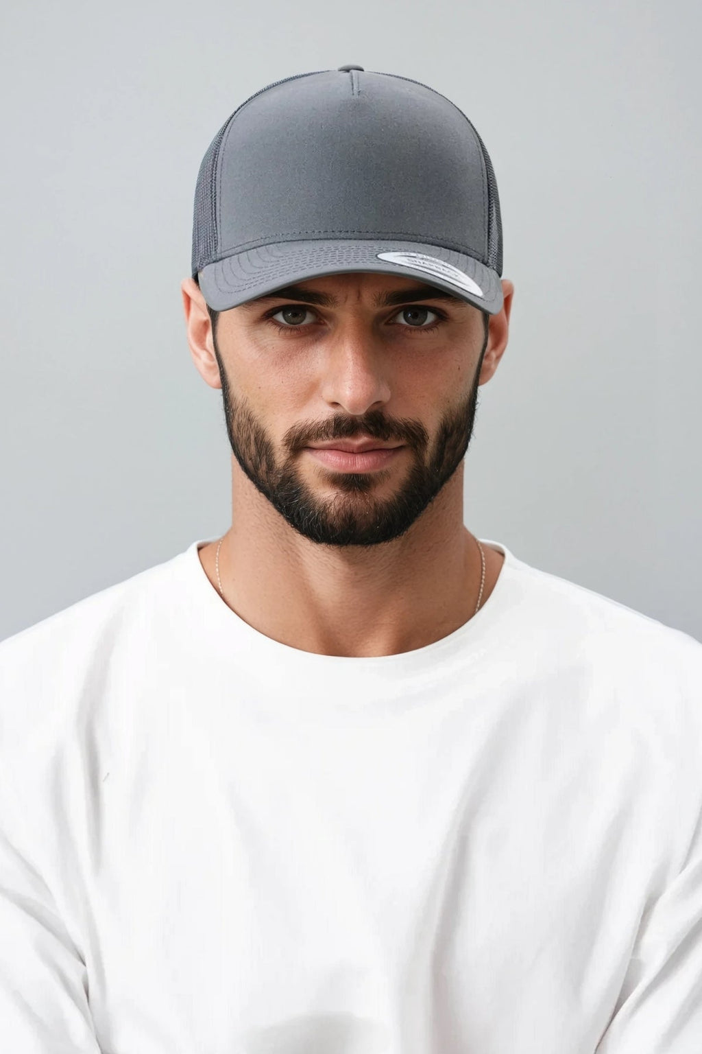 Retro Trucker Cap - Holzkohle