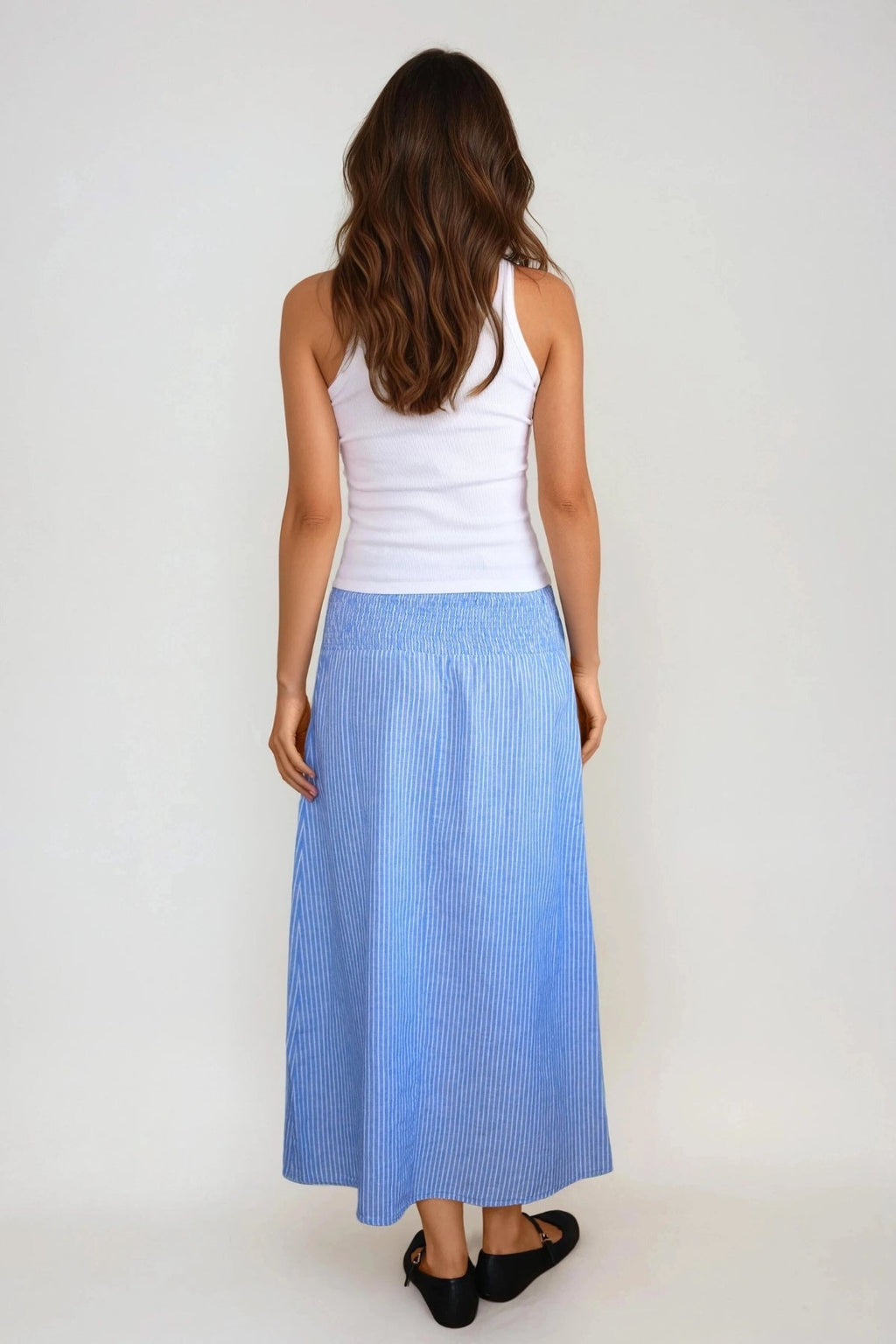 Linn Smock Anklrock - Marina White