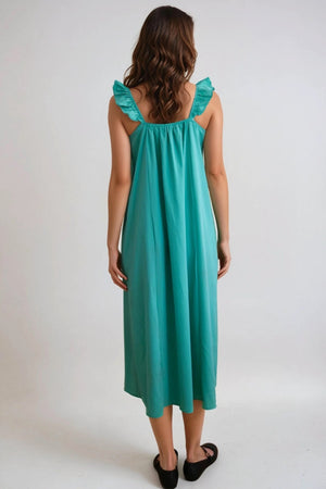 Zora Midi Kleid - Marinegrün