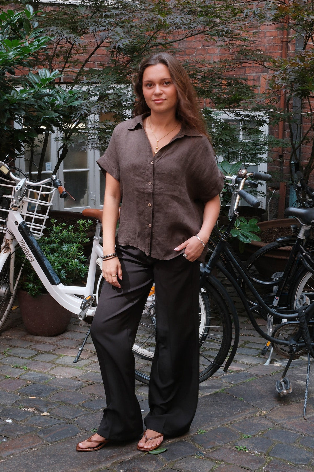 Astrid Leinenhemd - Braun