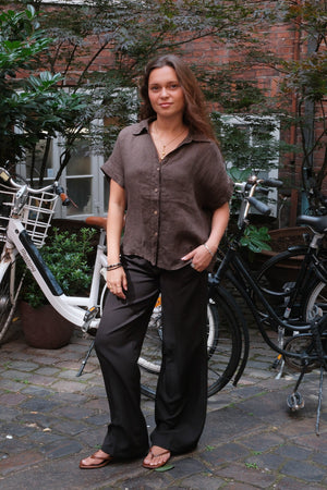 Astrid Leinenhemd - Braun