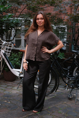 Astrid Leinenhemd - Braun