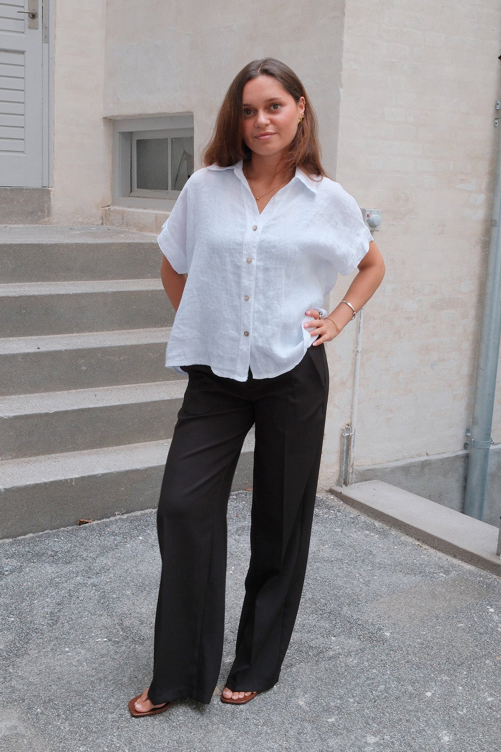 Astrid Leinenhemd - Weiß